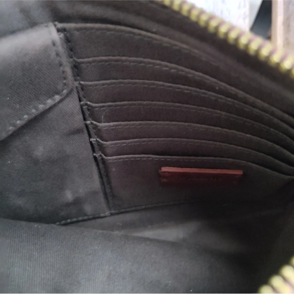 Anthropologie Madewell Burgundy clutch purse makeup pouch